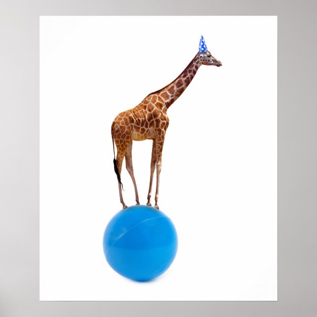 Affiche Girafe sur le ballon (Devant)