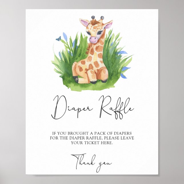 Affiche Girafe - Tirage de couche (Devant)
