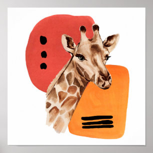 Affiche Giraffe africaine