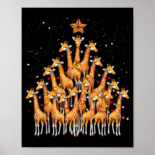 Affiche Giraffe Christmas Tree Giraffe Xmas Tree Women  (Devant)