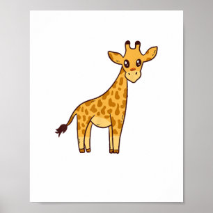 Affiche Giraffe de dessin I Enfants I Toddler Giraffe