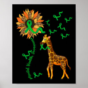 Affiche Giraffe de sensibilisation à la santé mentale tena