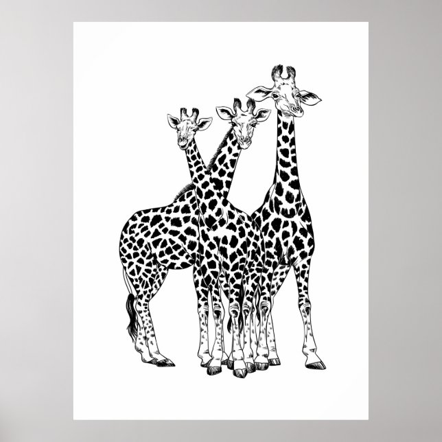 Affiche Giraffe family (Devant)