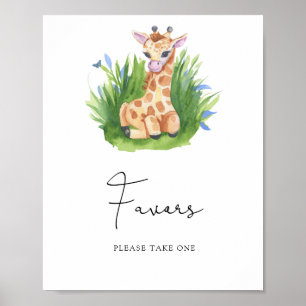 Affiche Giraffe - Faveurs