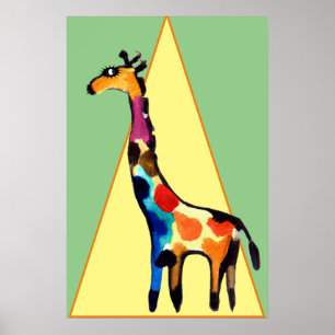 Affiche Giraffe glamour en vedette