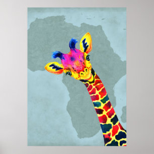 Affiche Giraffe Lover Baby Giraffe Peekaboo