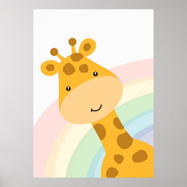 Affiche Giraffe Lover Cute Giraffe Peeking (Devant)
