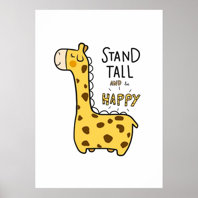 Affiche Giraffe Lover Giraffe Stand Haut (Devant)
