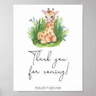 Affiche Giraffe \ Merci pour venir