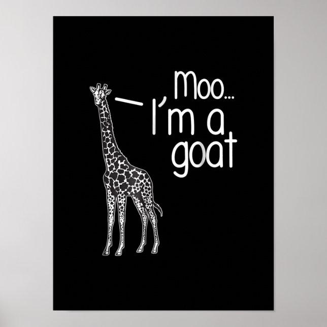 Affiche Giraffe Moo Je suis une chèvre (Devant)