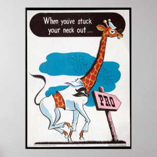 Affiche Giraffe Non-Identifié Photos Vintages Ancien Pict