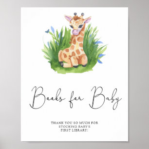 Affiche Giraffe sauvage - livres pour bébé