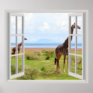 Affiche Giraffes en Serengeti