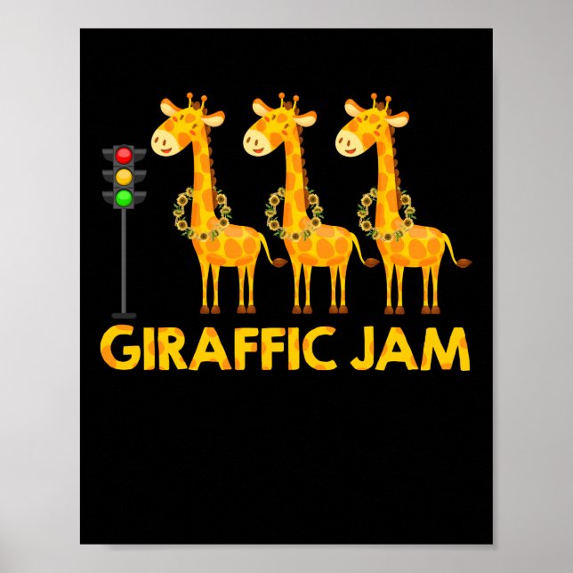 Affiche Giraffic Jam Cute Giraffe Traffic Light (Devant)