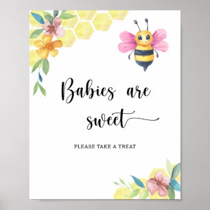 Affiche Girl Bee - les bébés sont mignons