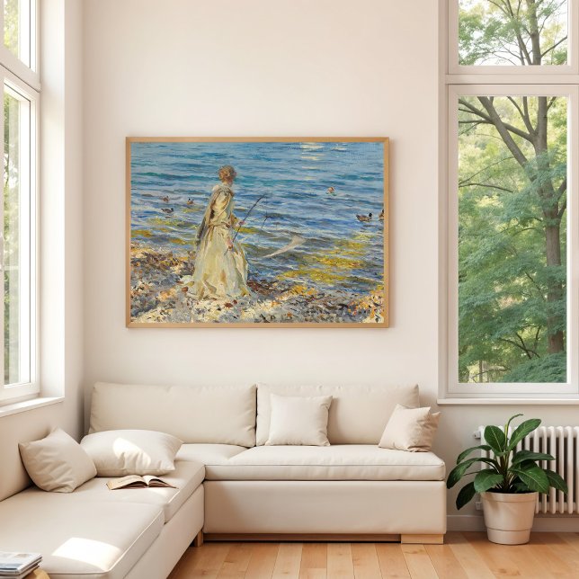 Affiche Girl Fishing, Sargent 1913 (Créateur téléchargé)