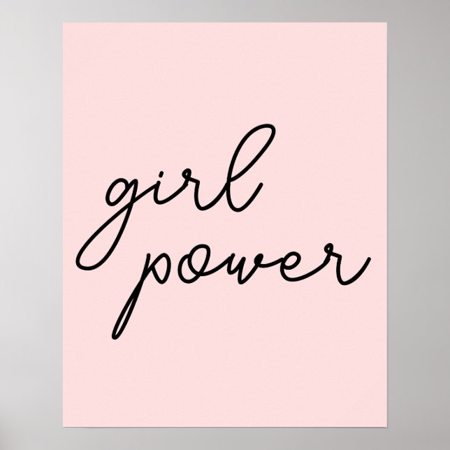Affiche Girl Gang Cute Pink Girl Power Modern Feminist Des (Devant)