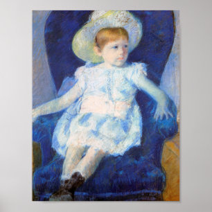 Affiche Girl in a Blue Chair, Mary Cassatt