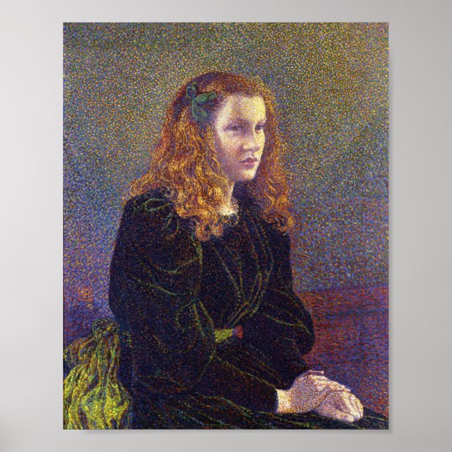 Affiche Girl in Green (par Theo van Rysselberghe) (Devant)
