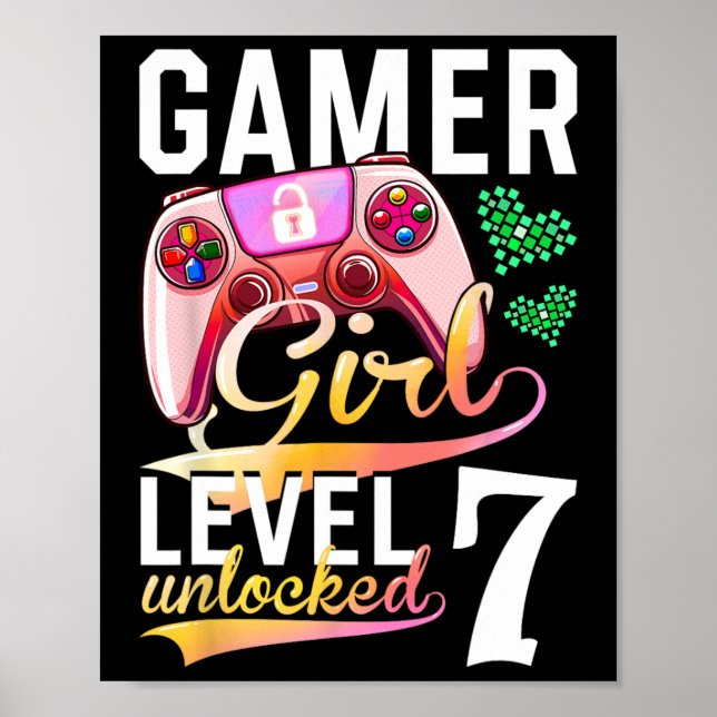 Affiche Girl Level 7 Video Game 7th Birthday (Devant)