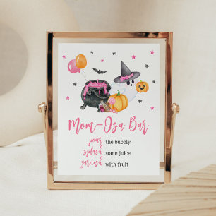 Affiche Girl Little Boo Ghost Baby shower Maman Osa Bar