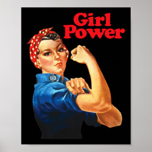 Affiche Girl Power T Shirt Feminist Roar Résiste Non