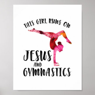 Affiche Girl Runs on Jesus and Gymnastics - Acrobatics Pas