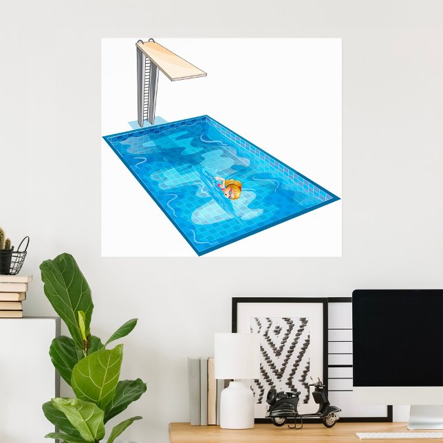 Affiche Girl Swimming (Créateur téléchargé)