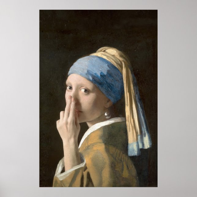 Affiche Girl with a Pearl and a Bad Bathroom Smell (Devant)