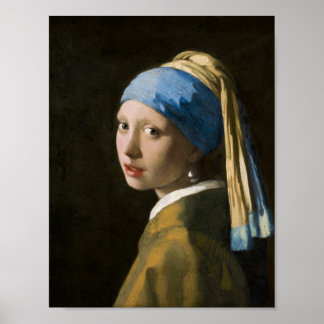 Affiche Girl with a Pearl Earring by Johannes Vermeer