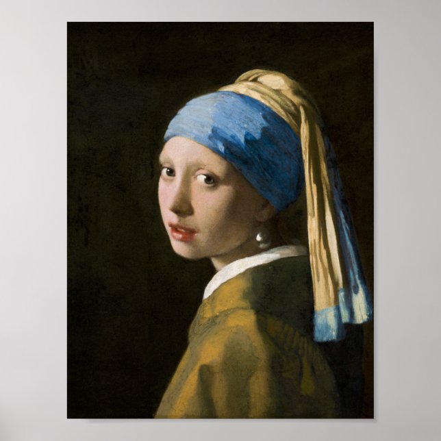 Affiche Girl with a Pearl Earring by Johannes Vermeer (Devant)
