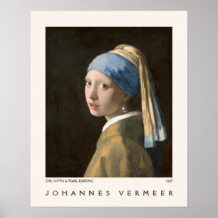 Affiche Girl with a Pearl Earring Johannes Vermeer Museum