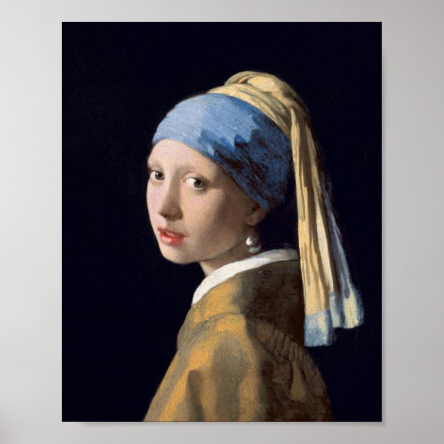 Affiche Girl with the Pearl Earring par Johannes Vermeer (Devant)