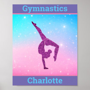Affiche Girls Gymnastics Pastel 