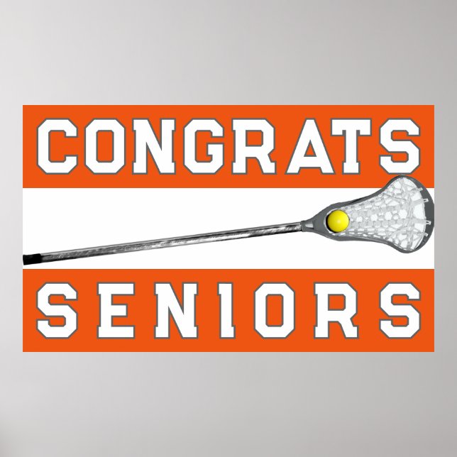 Affiche Girls Lacrosse Congrats (Devant)