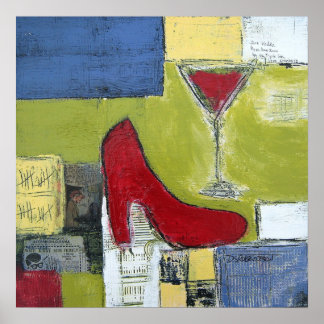 Affiche Girls Love Cosmos & Red Chaussures par Dan Roberts