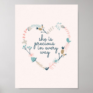 Affiche Girl's nursery print, Girl's nursery quote