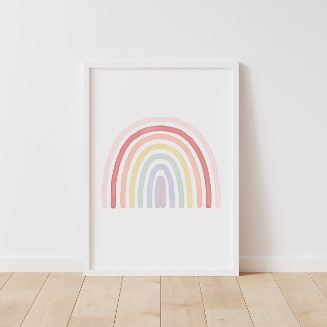 Affiche Girls Pastel Rainbow Nursery Decor Print (Créateur téléchargé)