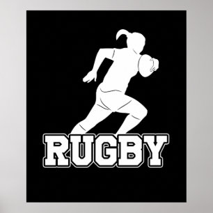 Affiche Girls Rugby Player