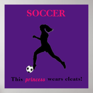 Affiche Girls Soccer - Cette princesse porte des fissures