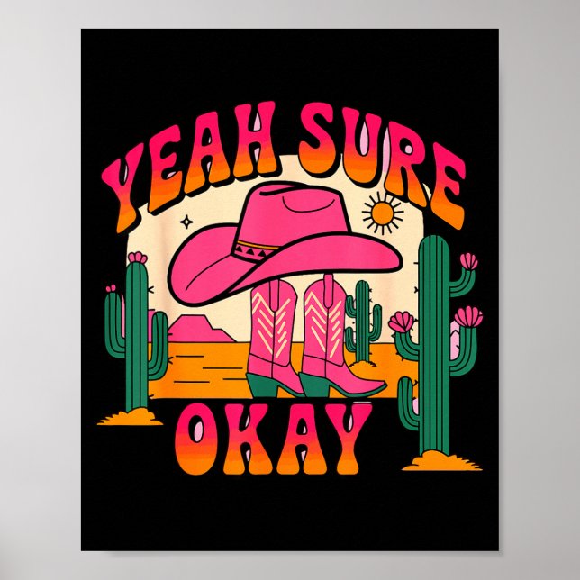 Affiche Girls Valentines Day Hearts Yeah Sure Okay Western (Devant)