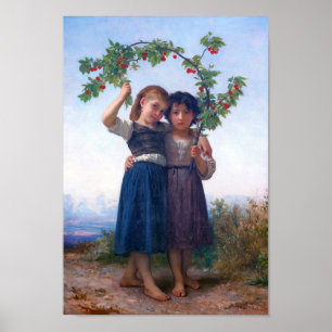 Affiche Girls with The Cherry Branch, Bouguereau
