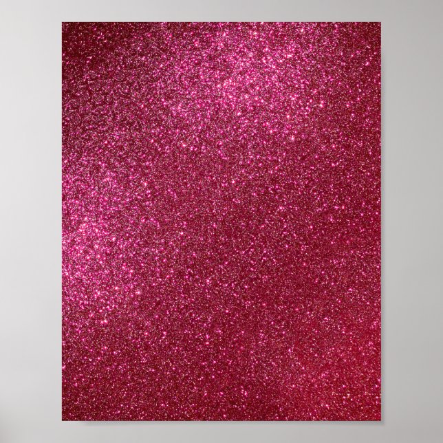 Affiche Girly Sparkly Wine Burgundy Red Glitter (Devant)