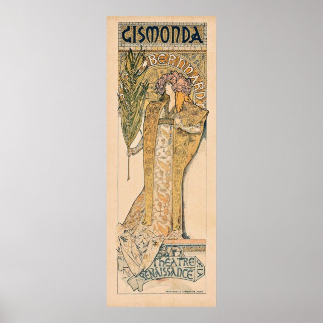 Affiche Gismonda by Alphonse Mucha (Devant)