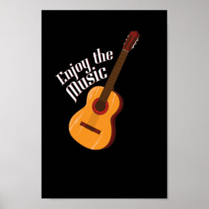 Affiche Gitarre "Profitez de la musique"