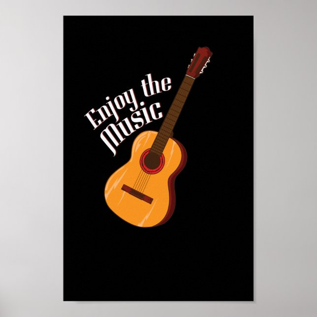 Affiche Gitarre "Profitez de la musique" (Devant)
