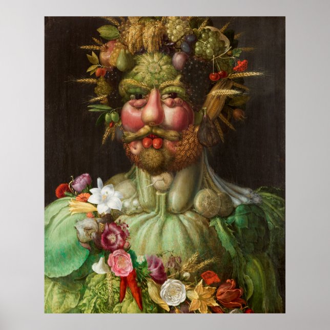 Affiche Giuseppe Arcimboldo | Vertumnus -1591 (Devant)