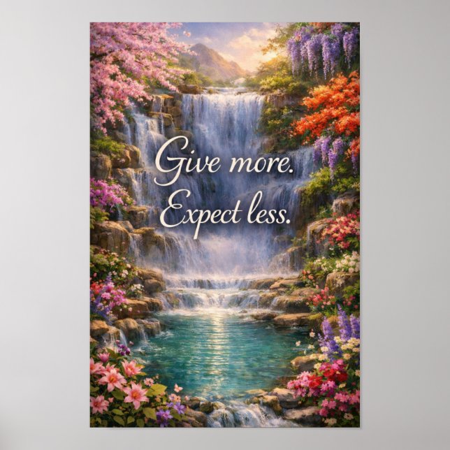 Affiche Give More. Expect Less Inspirational Christian (Devant)