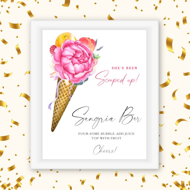 Affiche Glace à l'aquarelle - bar à sangria (Créateur téléchargé)