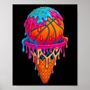 Affiche Glace à l'eau Sketll Cône de Dégoulinade Garçons F